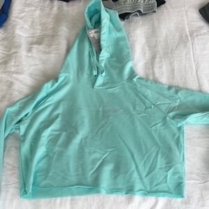 Gymshark Cropped Hoodie Pale Turquoise Size Small
